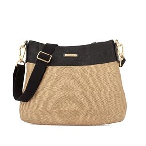 Eric Javits 
Escape Crossbody Bag, Natural/Black